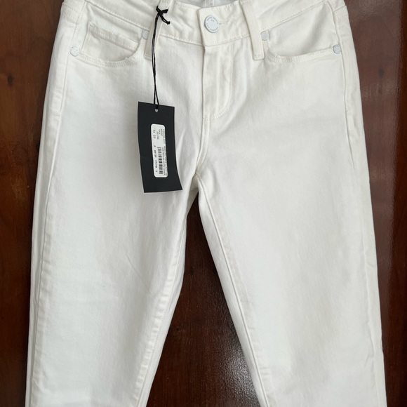 Paige Verdugo Ankle w/Raw Hem Distressed Optic White Women Pants, SZ 23, NWT - Picture 2 of 12